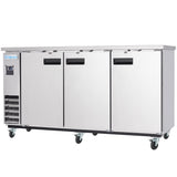 Empura Refrigeration E-KBB70-3-24-S Back Bar Cooler 3 Swing Solid Doors 73"W X 24 7/16"D X 41 3/4"H