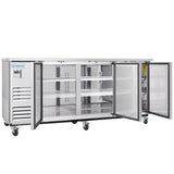 Empura Refrigeration E-KBB90-3-27-S Back Bar Cooler 3 Swing Solid Doors 90"W X 27 5/8"D X 42 1/2"H