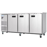 Empura Refrigeration E-KBB90-3-27-S Back Bar Cooler 3 Swing Solid Doors 90"W X 27 5/8"D X 42 1/2"H