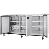 Empura Refrigeration E-KBB90-3-27-S Back Bar Cooler 3 Swing Solid Doors 90"W X 27 5/8"D X 42 1/2"H