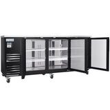 Empura Refrigeration E-KBB903BG Back Bar Cooler 90.4"W X 27.6"D X 42.5"H 29 Cu. Ft. Capacity