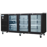 Empura Refrigeration E-KBB903BG Back Bar Cooler 90.4"W X 27.6"D X 42.5"H 29 Cu. Ft. Capacity