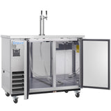Empura Refrigeration E-KDD2-1-S Direct Draw Beer Dispenser 49.1"W X 24.41"D X 41.9"H 12.5 Cu. Ft. Capacity