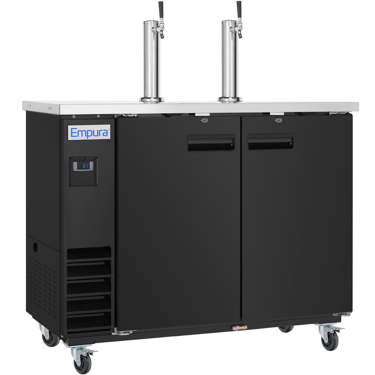 Empura Refrigeration E-KDD2-2 Direct Draw Beer Dispenser 49.1"W X 24.41"D X 41.9"H 12.5 Cu. Ft. Capacity