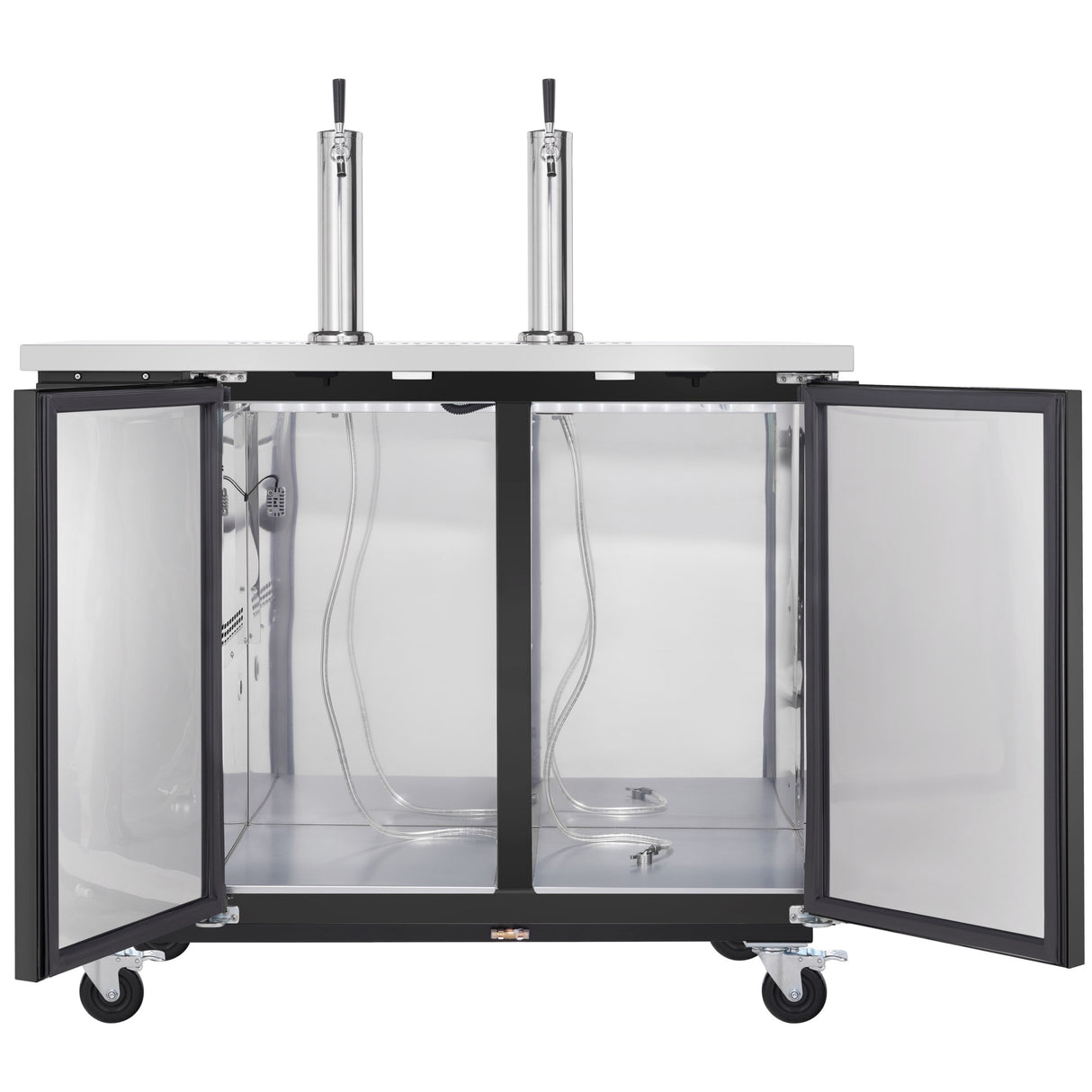 Empura Refrigeration E-KDD2-2 Direct Draw Beer Dispenser 49.1"W X 24.41"D X 41.9"H 12.5 Cu. Ft. Capacity