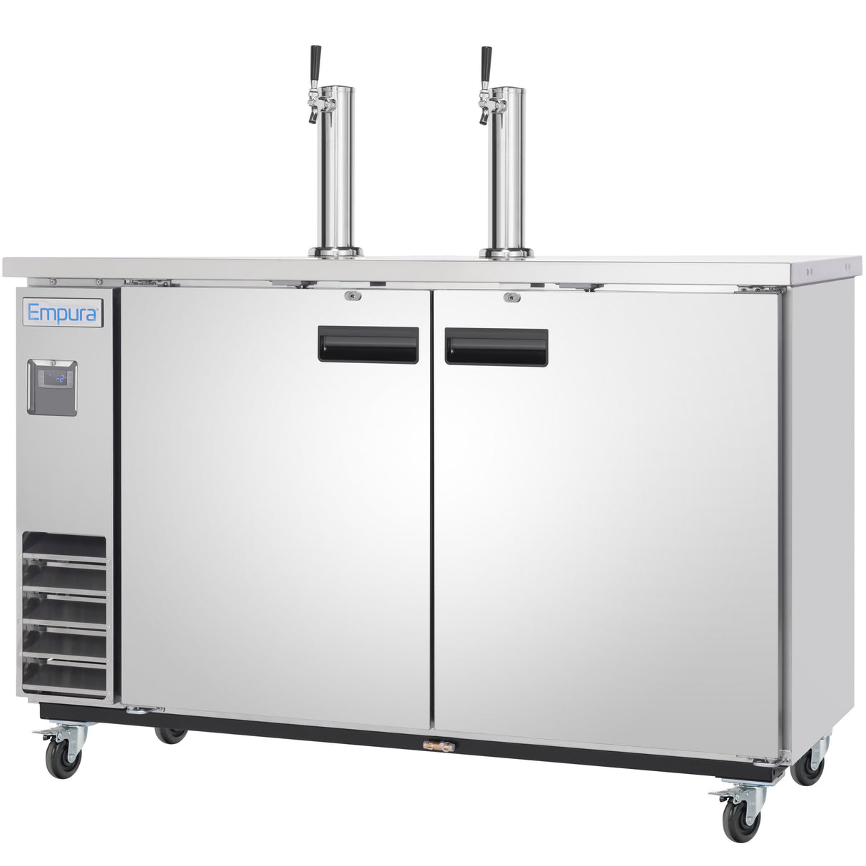 Empura Refrigeration E-KDD3-2-S Direct Draw Beer Dispenser 61.1"W X 24.41"D X 41.9"H 16.6 Cu. Ft. Capacity