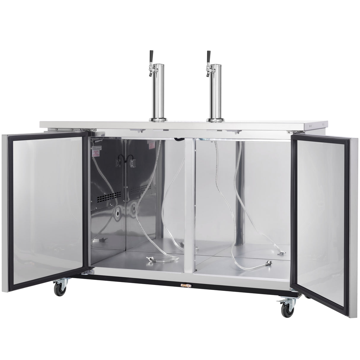Empura Refrigeration E-KDD3-2-S Direct Draw Beer Dispenser 61.1"W X 24.41"D X 41.9"H 16.6 Cu. Ft. Capacity