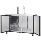 Empura Refrigeration E-KDD3-2-S Direct Draw Beer Dispenser 61.1"W X 24.41"D X 41.9"H 16.6 Cu. Ft. Capacity