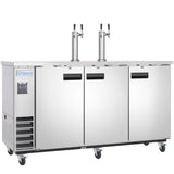 Empura Refrigeration E-KDD4-2-S Direct Draw Beer Dispenser 73.1"W X 24.41"D X 41.9"H 20.8 Cu. Ft. Capacity