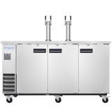 Empura Refrigeration E-KDD4-2-S Direct Draw Beer Dispenser 73.1"W X 24.41"D X 41.9"H 20.8 Cu. Ft. Capacity