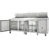Empura Refrigeration E-KPP93 Pizza Prep Table 94.2"W X 32.3"D X 41.3"H 22 Cu. Ft. Capacity