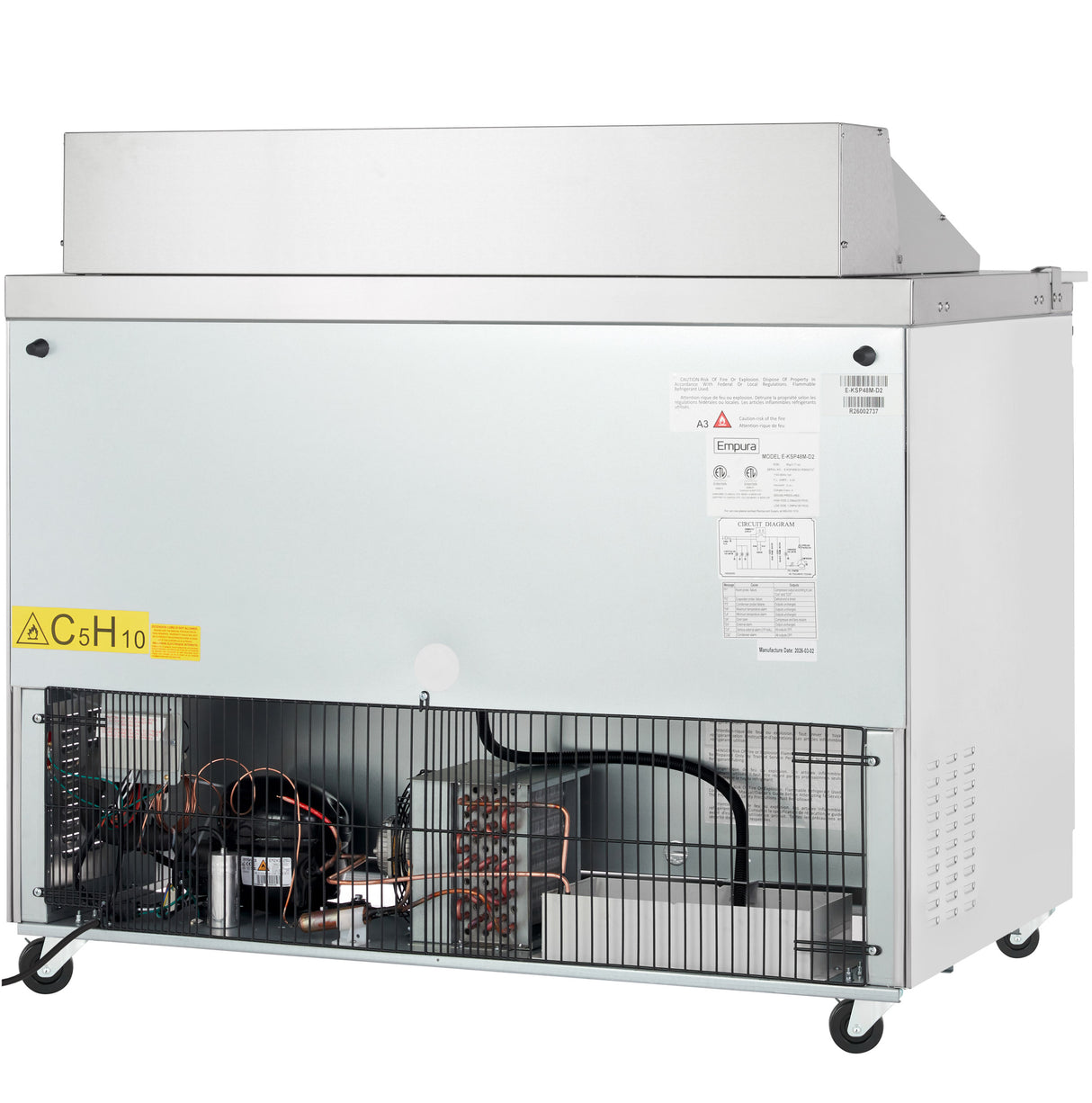 Empura Refrigeration E-KSP48M-D2 Refrigerated Sandwich/Salad Mega Top Prep Table With Drawers