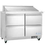 Empura Refrigeration E-KSP48M-D4 Refrigerated Sandwich/Salad Mega Top Prep Table With Drawers