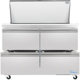 Empura Refrigeration E-KSP48M-D4 Refrigerated Sandwich/Salad Mega Top Prep Table With Drawers