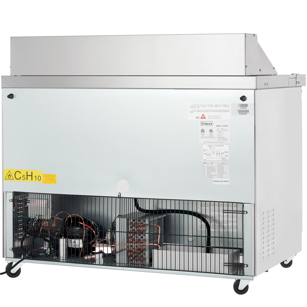Empura Refrigeration E-KSP48 Refrigerated Sandwich/Salad Prep Table 48.2"W X 29.9"D X 43.2"H
