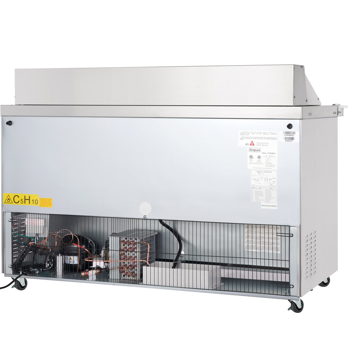 Empura Refrigeration E-KSP60M-D2 Refrigerated Sandwich/Salad Mega Top Prep Table With Drawers