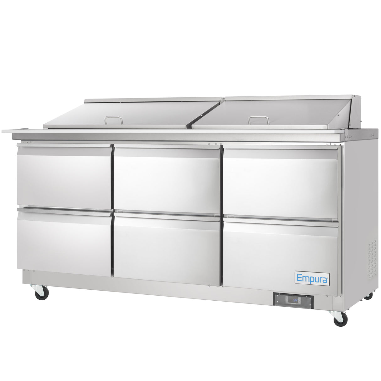 Empura Refrigeration E-KSP72M-D6 Refrigerated Sandwich/Salad Mega Top Prep Table With Drawers