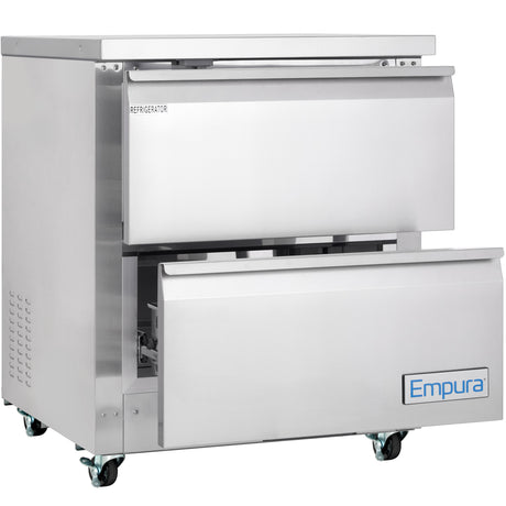 Empura Refrigeration E-KUC27-D2 Undercounter Reach-In Refrigerator 27.8"W X 29.9"D X 35.5"H