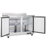 Empura Refrigeration E-KUC48FW Undercounter Reach-In Freezer Work Top 2 Swing Door Solid Doors