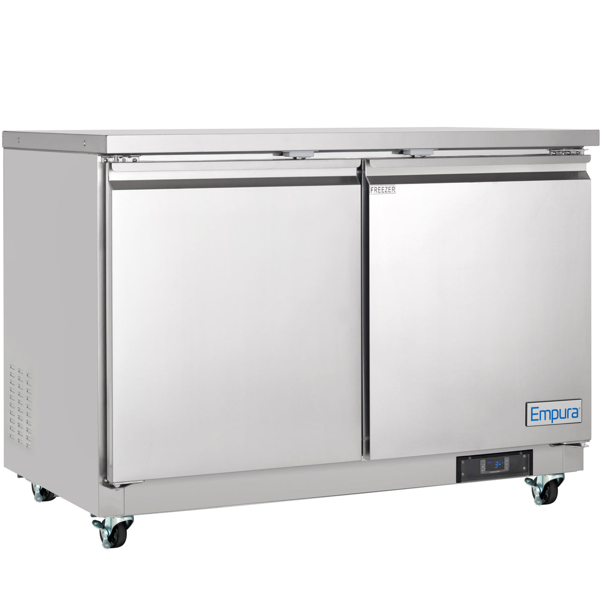 Empura Refrigeration E-KUC48F Undercounter Reach-In Freezer 48.2"W X 29.9"D X 35.5"H 10.1 Cu. Ft. Capacity