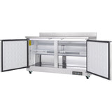 Empura Refrigeration E-KUC60FW Undercounter Reach-In Freezer Work Top 2 Swing Door Solid Doors
