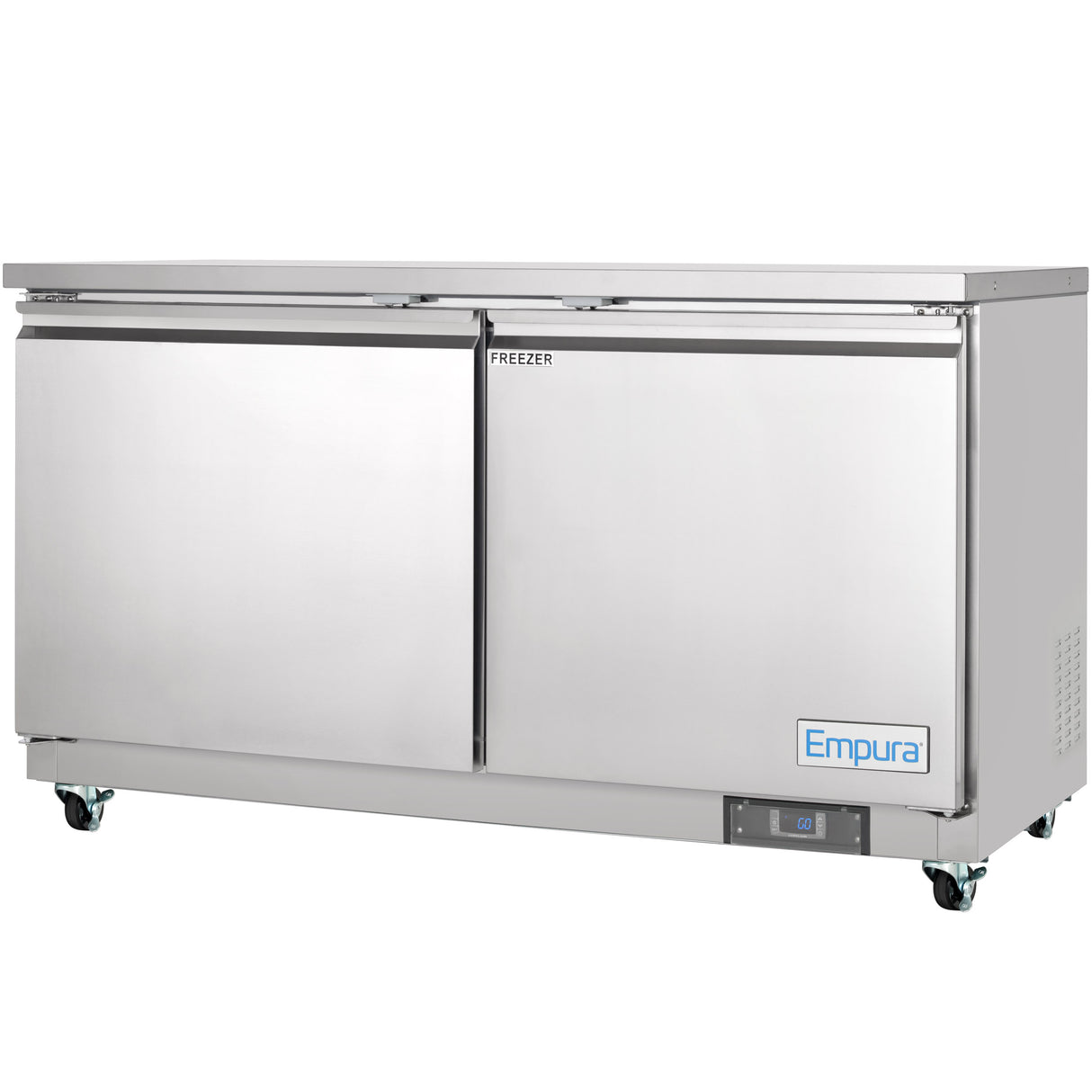 Empura Refrigeration E-KUC60F Undercounter Reach-In Freezer 61.2"W X 29.9"D X 35.5"H 13.2 Cu. Ft. Capacity