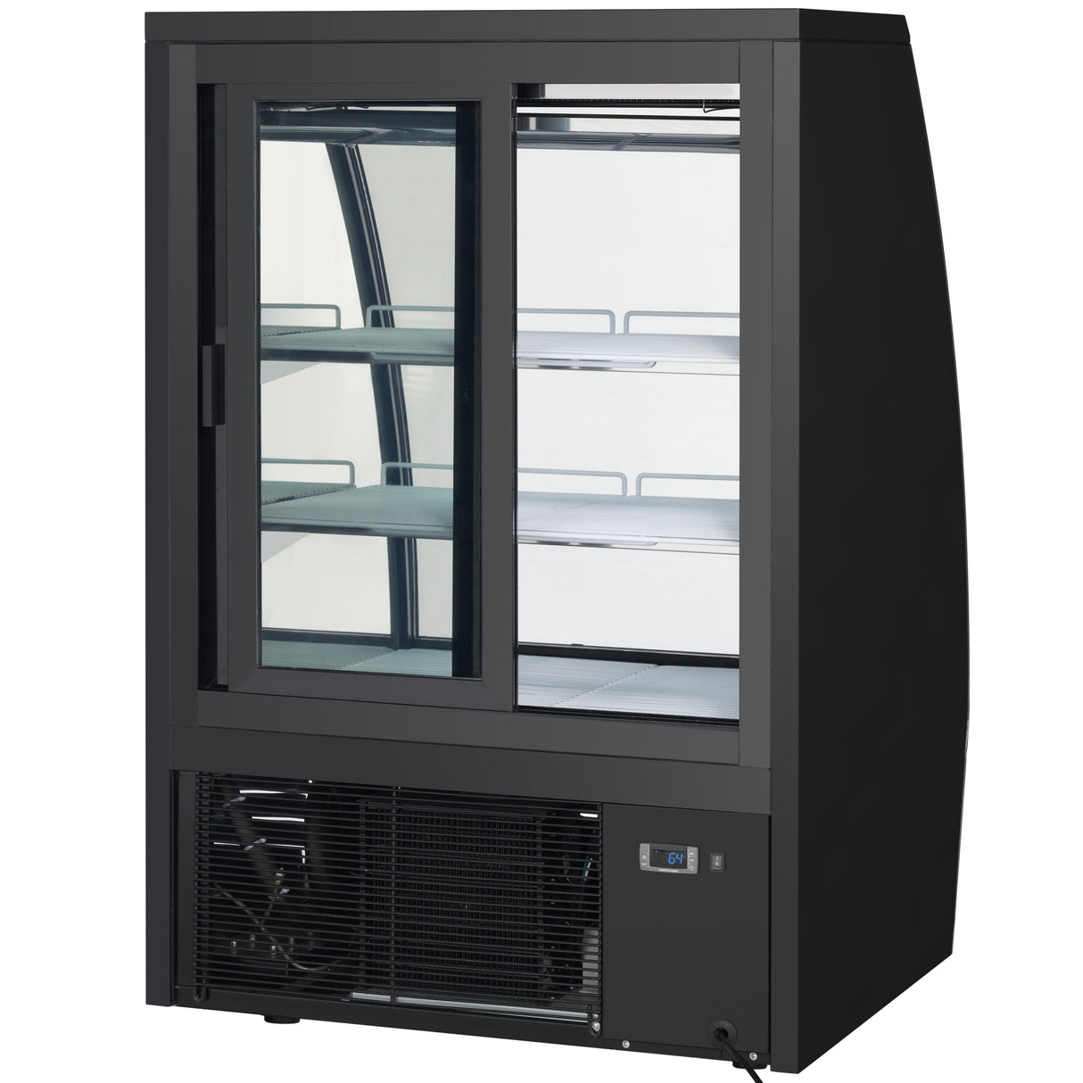 Empura Refrigeration E-RDC36 Refrigerated Deli Display Case 36-1/4"W X 33-1/8"D X 54-7/8"H Curved Glass Front