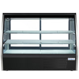 Empura Refrigeration E-RDC72 Refrigerated Deli Display Case 71-5/8"W X 33-1/8"D X 54-7/8"H Curved Glass Front