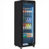 Empura 21" Black Swing Glass Door Merchandiser Refrigerator with ClearKeeper™ Glass, 7.2 Cu. Ft., LED Lighting, Self-Closing Door