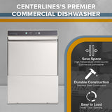 Hobart CUH-1 Centerline Dishwasher Undercounter 22 11/16"W X 24"D X 32 5/16"H