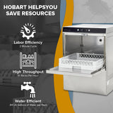Hobart CUH-1 Centerline Dishwasher Undercounter 22 11/16"W X 24"D X 32 5/16"H