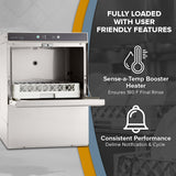 Hobart CUH-1 Centerline Dishwasher Undercounter 22 11/16"W X 24"D X 32 5/16"H