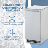 Ice-O-Matic GEMU090 Pearl Ice® Maker Soft Chewable Ice Crystals