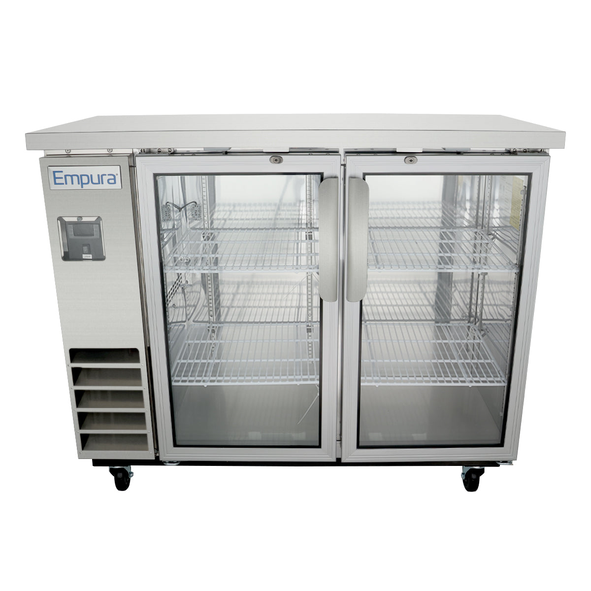 Empura Refrigeration E-KBB48-2G-24-S Back Bar Cooler 49.1"W X 24.4"D X 41.7"H 12.5 Cu. Ft. Capacity
