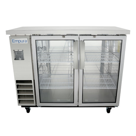 Empura Refrigeration E-KBB48-2G-24-S Back Bar Cooler 49.1"W X 24.4"D X 41.7"H 12.5 Cu. Ft. Capacity