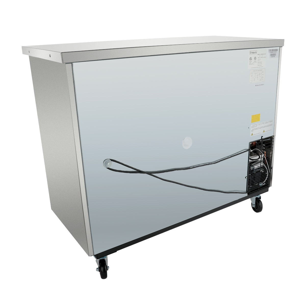 Empura Refrigeration E-KBB48-2G-24-S Back Bar Cooler 49.1"W X 24.4"D X 41.7"H 12.5 Cu. Ft. Capacity