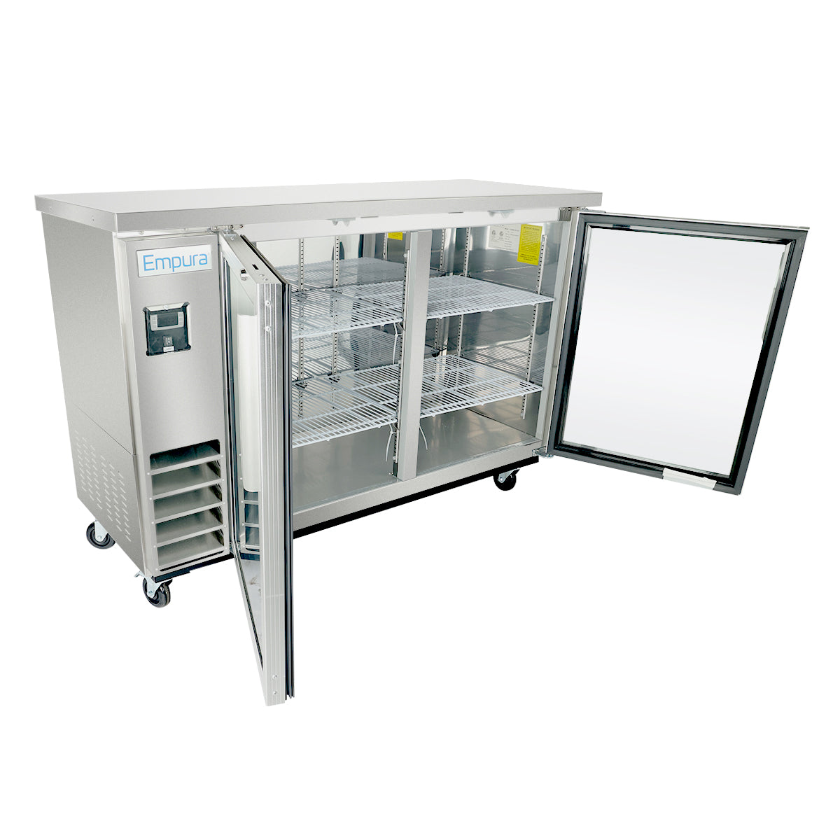 Empura Refrigeration E-KBB60-2G-24-S Back Bar Cooler 61.1"W X 24.4"D X 41.7"H 16.6 Cu. Ft. Capacity