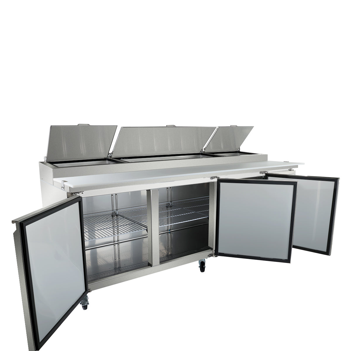 Empura Refrigeration E-KPP93 Pizza Prep Table 94.2"W X 32.3"D X 41.3"H 22 Cu. Ft. Capacity