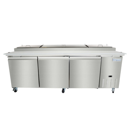 Empura Refrigeration E-KPP93 Pizza Prep Table 94.2"W X 32.3"D X 41.3"H 22 Cu. Ft. Capacity
