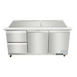 Empura Refrigeration E-KSP72M-D2 Refrigerated Sandwich/Salad Mega Top Prep Table With Drawers