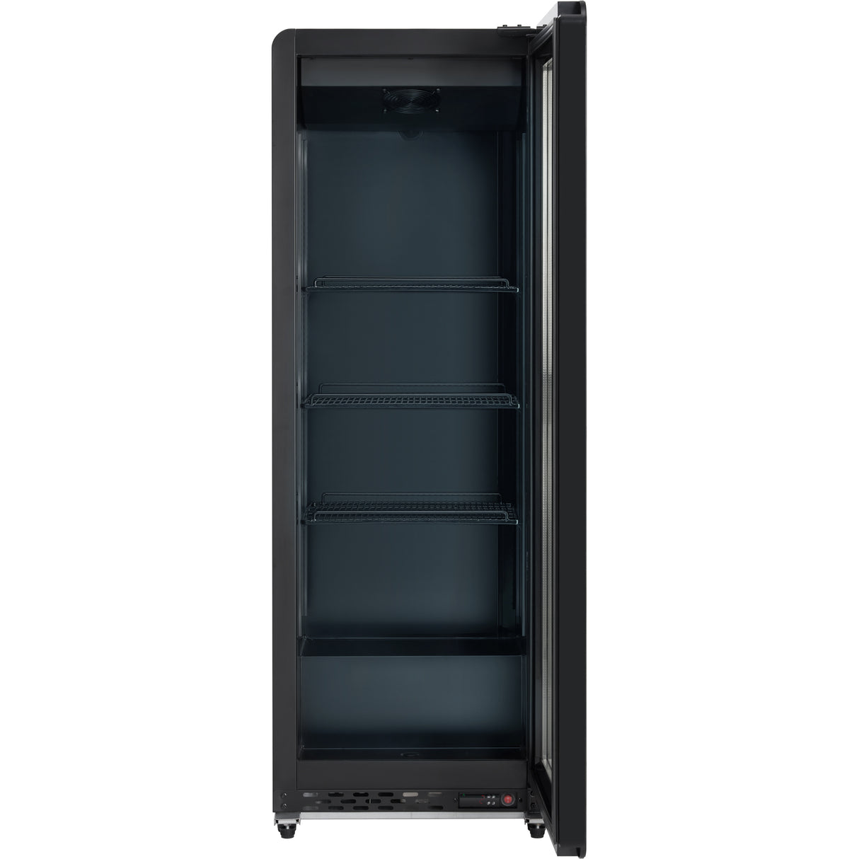 Empura 21" Black Swing Glass Door Merchandiser Refrigerator with ClearKeeper™ Glass, 7.2 Cu. Ft., LED Lighting, Self-Closing Door