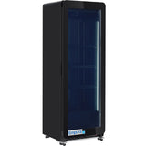Empura 21" Black Swing Glass Door Merchandiser Refrigerator with ClearKeeper™ Glass, 7.2 Cu. Ft., LED Lighting, Self-Closing Door
