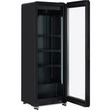 Empura 21" Black Swing Glass Door Merchandiser Refrigerator with ClearKeeper™ Glass, 7.2 Cu. Ft., LED Lighting, Self-Closing Door