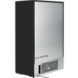 Empura 35" Black Sliding Glass 2 Door Merchandiser Refrigerator with ClearKeeper™ Glass, 10 Cu. Ft., LED Lighting, Self-Closing Doors