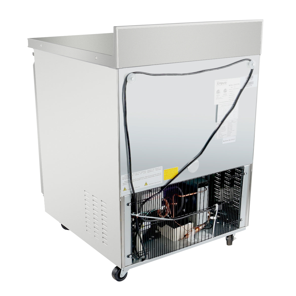 Empura Refrigeration E-KUC27W Undercounter Reach-In Refrigerator Work Top 1 Swing Solid Door