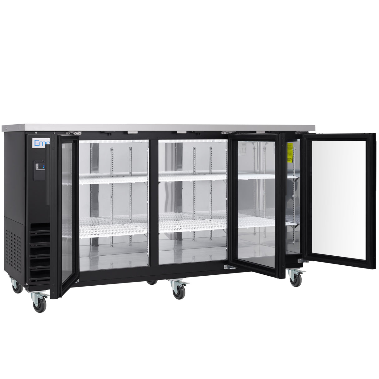 Empura Refrigeration E-KBB72-3G-24 Back Bar Cooler 73.1"W X 24.4"D X 41.7"H 20.8 Cu. Ft. Capacity