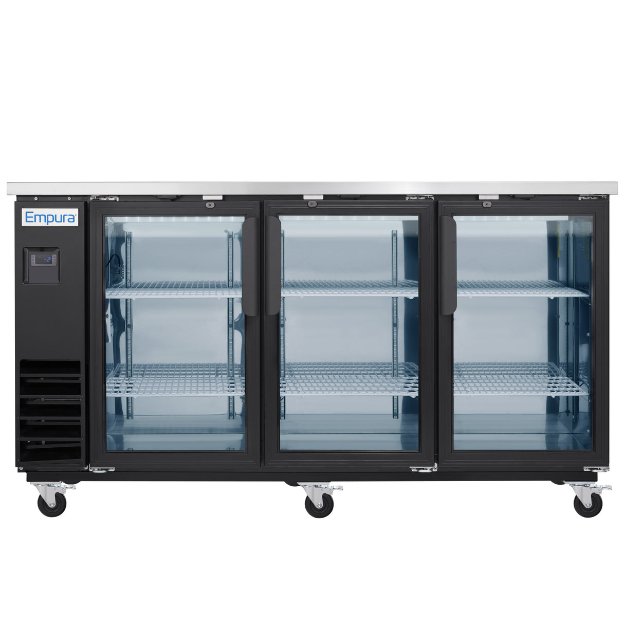 Empura Refrigeration E-KBB72-3G-24 Back Bar Cooler 73.1"W X 24.4"D X 41.7"H 20.8 Cu. Ft. Capacity