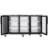Empura Refrigeration E-KBB72-3G-24 Back Bar Cooler 73.1"W X 24.4"D X 41.7"H 20.8 Cu. Ft. Capacity