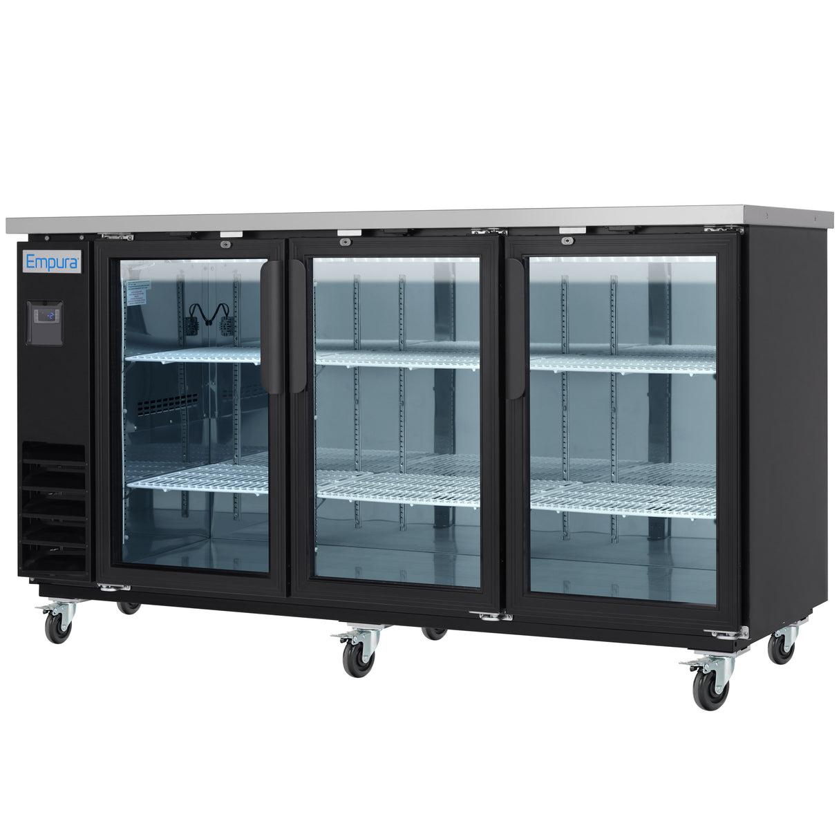 Empura Refrigeration E-KBB72-3G-24 Back Bar Cooler 73.1"W X 24.4"D X 41.7"H 20.8 Cu. Ft. Capacity