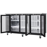 Empura Refrigeration E-KBB72-3G-24 Back Bar Cooler 73.1"W X 24.4"D X 41.7"H 20.8 Cu. Ft. Capacity